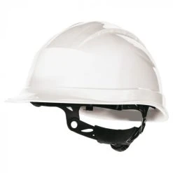 CASQUE DE CHANTIER DELTA PLUS SERRAGE CRÉMAILLÈRE BLANC- QUARUP3BC