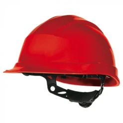 CASQUE DE CHANTIER DELTA PLUS SERRAGE CRÉMAILLÈRE ROUGE- QUARUP3RO