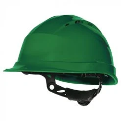 Casque De Chantier Delta Plus Ventilé Vert Delta Plus- Serrage Crémaillère - Quarup4ve