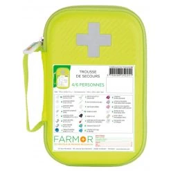 TROUSSE DE SECOURS JAUNE FLUO FARMOR 4/6 PERSONNES-TRO 2230 FLJ