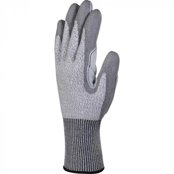 GANT DELTA PLUS DELTANOCUT+ - PAUME ENDUITE PU ET CUIR DE BOVIN GRIS- VECUT5X1GR0 3 GANT DELTA PLUS DELTANOCUT+ - PAUME ENDUITE PU ET CUIR DE BOVIN GRIS- VECUT5X1GR0