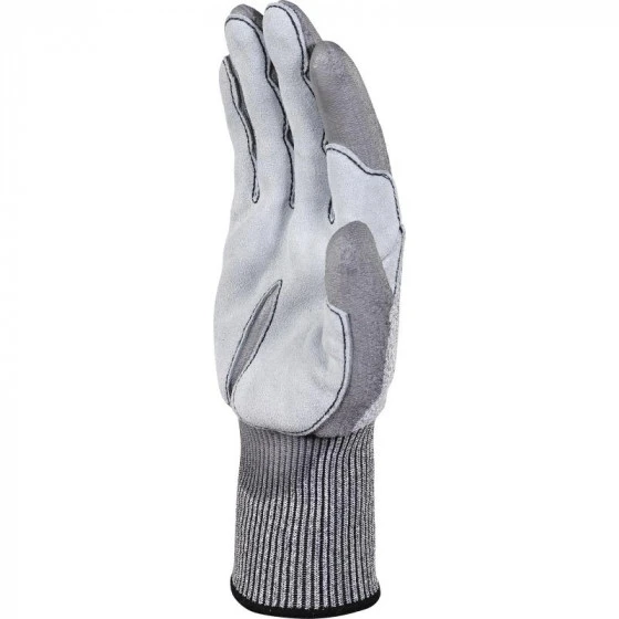 GANT DELTA PLUS DELTANOCUT+ - PAUME ENDUITE PU ET CUIR DE BOVIN GRIS- VECUT5X1GR0 4 GANT DELTA PLUS DELTANOCUT+ - PAUME ENDUITE PU ET CUIR DE BOVIN GRIS- VECUT5X1GR0 – Image 2